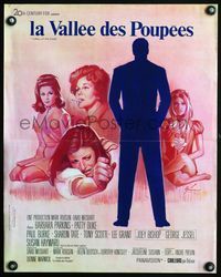 3o302 VALLEY OF THE DOLLS French 17x21 poster '67 sexy Sharon Tate, cool Boris Grinsson art of cast!