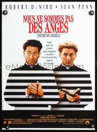 3o305 WE'RE NO ANGELS French 15x20 movie poster '89 Robert De Niro & Sean Penn in prison stripes!