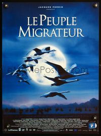 3o306 WINGED MIGRATION French 15x21 movie poster '01 Le peuple migrateur, great flying geese image!