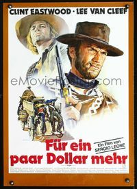 3o109 FOR A FEW DOLLARS MORE German R78 Per Qualche Dollaro in Piu, Eastwood, Leone, Casaro art!