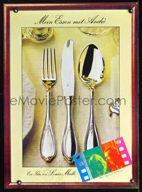 3o115 MY DINNER WITH ANDRE German '81 Wallace Shawn, Louis Malle, photo of cutlery by Rittenberg!