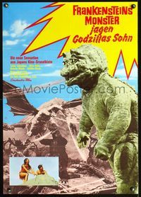 3o123 SON OF GODZILLA German poster R76 Kaijuto no Kessen: Gojira no Musuko, Toho, son of Godzilla!