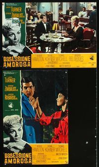 3o395 BY LOVE POSSESSED 2 Italian photobusta posters '61 Lana Turner, George Hamilton being slapped!