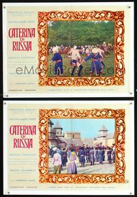 3o398 CATHERINE OF RUSSIA 2 Italian photobusta posters '63 Caterina di Russia, cool Russian images!