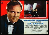3o470 CHASE Italian photobusta movie poster R1970s great close-up of Marlon Brando in suit!