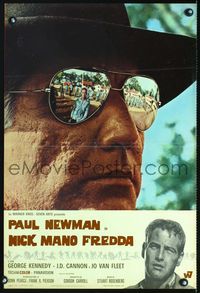 3o474 COOL HAND LUKE Italian photobusta '67Paul Newman classic, great image of mirrored sunglasses!