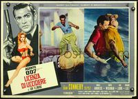 3o478 DR. NO Italian photobusta poster '62 cool art & images of Sean Connery as James Bond 007!