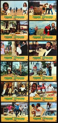 3o309 FLATFOOT IN AFRICA 12 Italian photobustas '78 Steno's Piedone l'africano, Bud Spencer is cop!