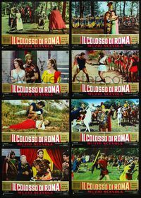 3o331 HERO OF ROME 8 Italian photobusta movie posters '64 Gordon Scott