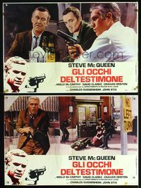 3o417 GREAT ST. LOUIS BANK ROBBERY 2 Italian photobustas '59 images of bank robber Steve McQueen!