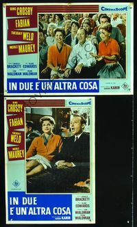 3o419 HIGH TIME 2 Italian photobusta posters '60 great image of singing Bing Crosby, Tuesday Weld
