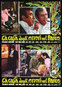 3o420 HOUSE IN NIGHTMARE PARK 2 Italian photobustas '73 Frankie Howerd, Ray Milland, cool snake art!