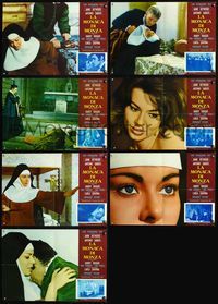 3o341 LADY OF MONZA 7 Italian photobusta posters '69 La Monaca di Monza, sexy nun Anne Heywood!