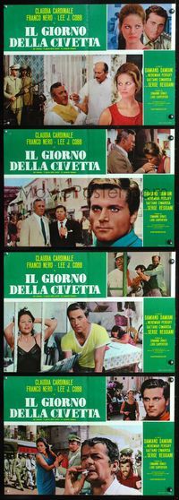3o366 MAFIA 4 Italian photobusta movie posters R70 Lee J. Cobb, Franco Nero, sexy Claudia Cardinale