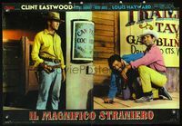 3o502 MAGNIFICENT STRANGER Italian photobusta '67 cool Clint Eastwood, El Magnifico Extranjero