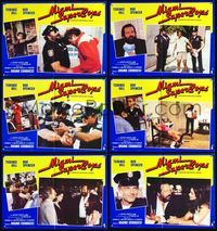 3o345 MIAMI SUPERCOPS 6 Italian photobustas '85 Terence Hill, Bud Spencer, wacky images of cops!