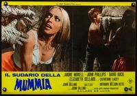 3o506 MUMMY'S SHROUD Italian photobusta movie poster '67 wild image of mummy after sexy girl!