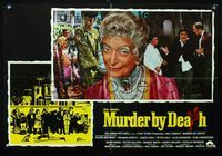 3o507 MURDER BY DEATH Italian photobusta '76 great Charles Addams artwork of cast, wacky image!