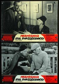 3o435 MURDER MOST FOUL 2 Italian photobustas '64 Margaret Rutherford, written by Agatha Christie!