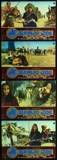 3o369 NAVAJO JOE 4 Italian photobusta posters '67 Native American Burt Reynolds, Sergio Corbucci