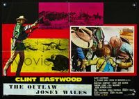 3o510 OUTLAW JOSEY WALES Italian photobusta '76 great image of Clint Eastwood, an army of one!