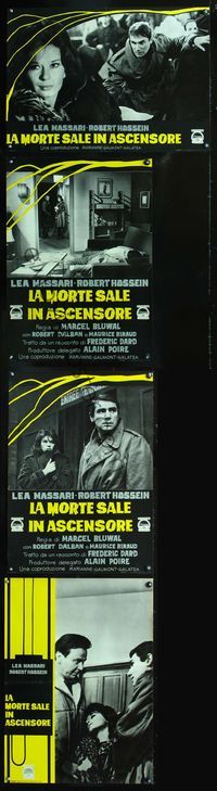 3o370 PARIS PICK-UP 4 Italian photobusta posters '62 Le Monte-Charge, Robert Hossein, Lea Massari!