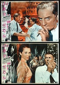 3o443 QUIET AMERICAN 2 Italian photobusta movie posters '58 Audie Murphy & smoking Michael Redgrave!