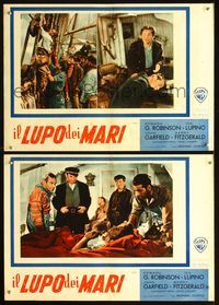 3o446 SEA WOLF 2 Italian photobusta movie posters R59 Edward G. Robinson, Ida Lupino, John Garfield