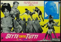 3o521 SEVEN REBEL GLADIATORS Italian photobusta '67 Sette Contro Tutti, sexy girl, gladiator fight!