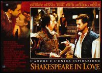 3o522 SHAKESPEARE IN LOVE Italian photobusta '98 Gwyneth Paltrow, Joseph Fiennes, Geoffrey Rush!