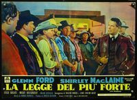 3o523 SHEEPMAN Italian photobusta movie poster '58 great image of Glenn Ford talking to cowboys!