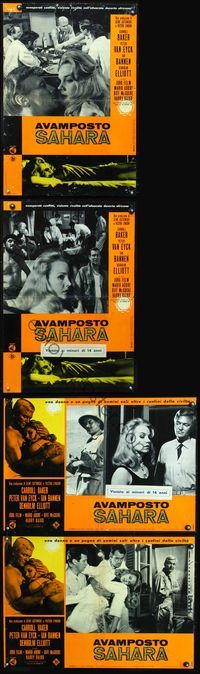 3o373 STATION SIX-SAHARA 4 Italian photobustas '64 super sexy Carroll Baker alone with five men!