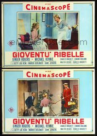 3o456 TEENAGE REBEL 2 Italian photobusta posters '56 Michael Rennie, Ginger Rogers, Mildred Natwick