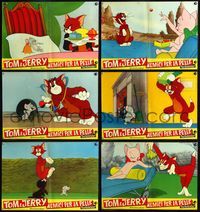 3o348 TOM & JERRY 6 Italian photobusta movie posters 1961 great cartoon images of comic mischief!