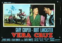 3o535 VERA CRUZ Italian photobusta poster R60s Gary Cooper, Burt Lancaster, shocked Sarita Montiel