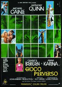 3o040 MAGUS Italian large photobusta '69 Michael Caine, Anthony Quinn, Bergen, Karina, cool design!