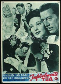 3o533 UNFAITHFULLY YOURS Italian photobusta movie poster '48 Preston Sturges, great montage of cast!