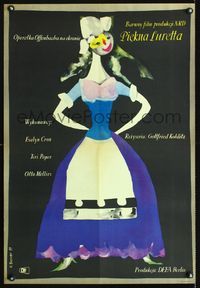3o667 DIE SOCHONE LURETTE Polish 23x33 movie poster '60 bizarre Hanna Bodnar girl in dress art!