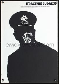 3o705 LA QUEMA DE JUDAS Polish 23x33 poster '78 wild Andrzej Piwonski art of policeman with fangs!