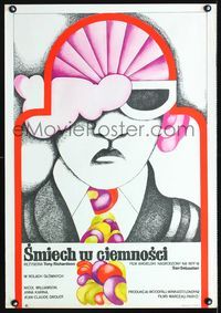 3o710 LAUGHTER IN THE DARK Polish 23x33 poster '69 Tony Richardson, cool bizarre Hanna Bodnar art!