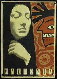 3o721 MACLOVIA Polish 24x34 movie poster '55 Emilio Fernandez, really cool Fangor art of faces!