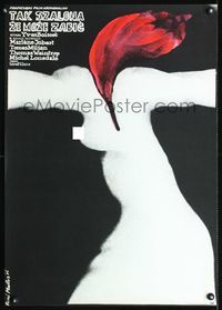 3o722 MAD ENOUGH TO KILL Polish 23x33 poster '75 Marlene Jobert, cool Rene Mulas art of nude woman!