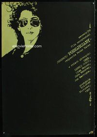 3o616 SUSPECT Polish movie poster '87 really cool artwork of Cher w/sunglasses by Jakob Erol!