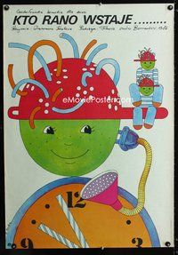 3o626 VYHRAVAT POTICHU Polish '86 colorful children's Procka art of boy with collander on his head!