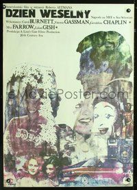 3o627 WEDDING Polish movie poster '78 Robert Altman, Mia Farrow, different Pagowski art!