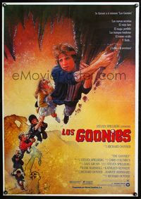 3o163 GOONIES Spanish movie poster '85 Josh Brolin, teen adventure classic, Drew Struzan art!