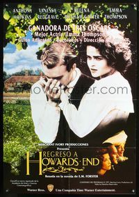 3o165 HOWARDS END Spanish '92 Helena Bonham Carter is pursued, Anthony Hopkins, Vanessa Redgrave
