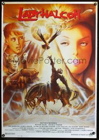 3o167 LADYHAWKE Spanish movie poster '85 Formosa art of Michelle Pfeiffer & young Matthew Broderick!