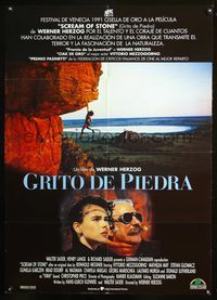 3o176 SCREAM OF STONE Spanish '91 Werner Herzog's Cerro Torre: Schrei aus Stein, cool rock climber!
