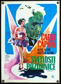 3o143 LIMELIGHT Yugoslavian '52 cool art of aging Romeo Charlie Chaplin, ballet dancer Claire Bloom